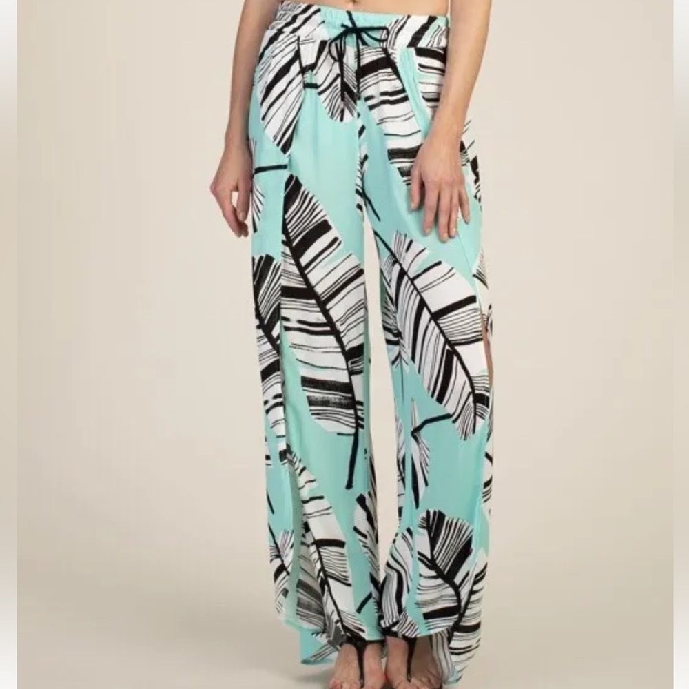 Trina Turk “Copacabana” Split-Leg Swim Cover-Up Pants
